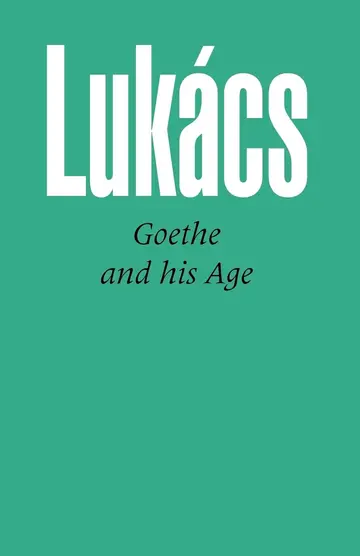 Cover of Goethe and His Age
