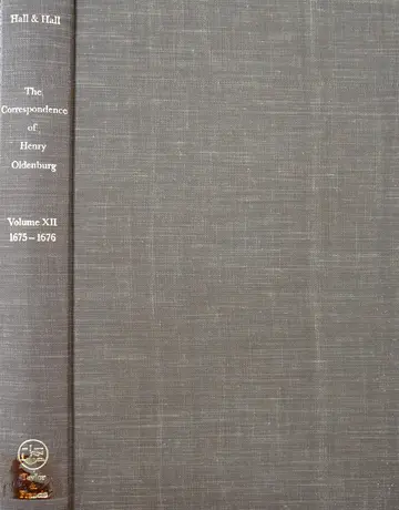 Cover of The Correspondence of Henry Oldenburg