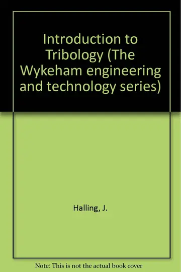 Cover of Introduction to Tribology