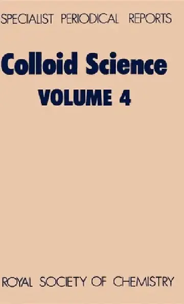 Cover of Colloid Science