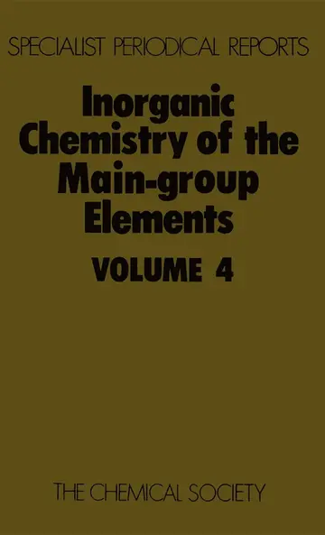 Cover of Inorganic Chemistry of the Main Group Elmts