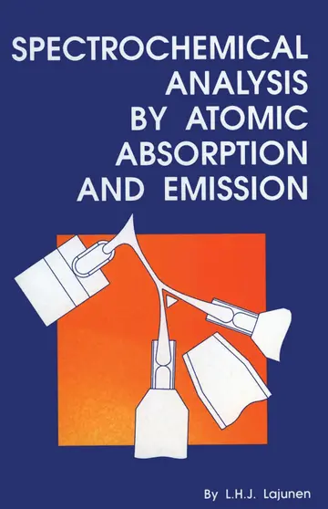 Cover of Spectrochemical Analysis by Atomic Absorption and Emission