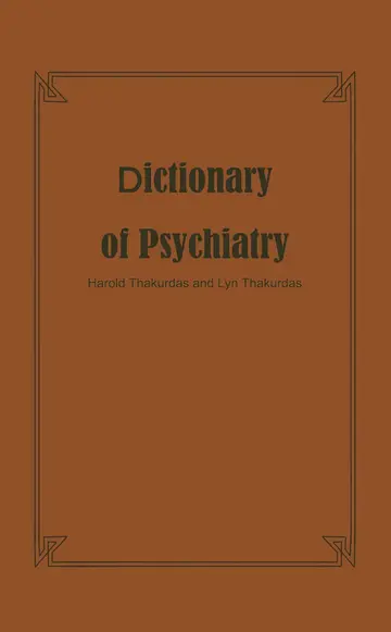 Cover of Dictionary of Psychiatry