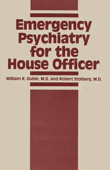 Cover of Emergency Psychiatry for the House Officer