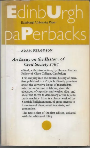 Cover of Essay on the History of Civil Society