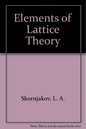 Cover of Elements of Lattice Theory