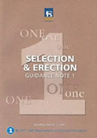 Cover of Guidance Note 1 to BS 7671 (IEE Wiring Regulations) 2001