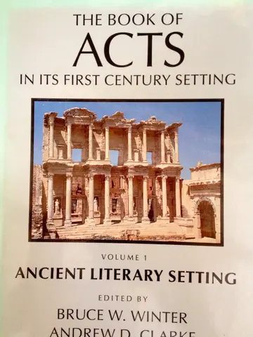 Cover of Book of Acts in Its Ancient Literary Setting
