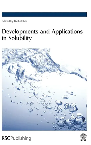Cover of Developments and Applications in Solubility