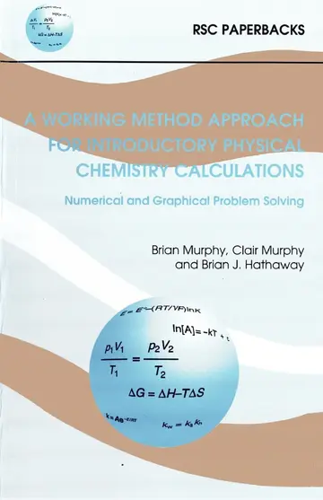 Cover of A Working Method Approach for Introductory Physical Chemistry Calculations