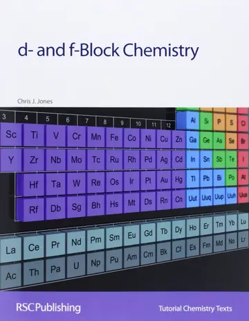 Cover of D- And F-Block Chemistry