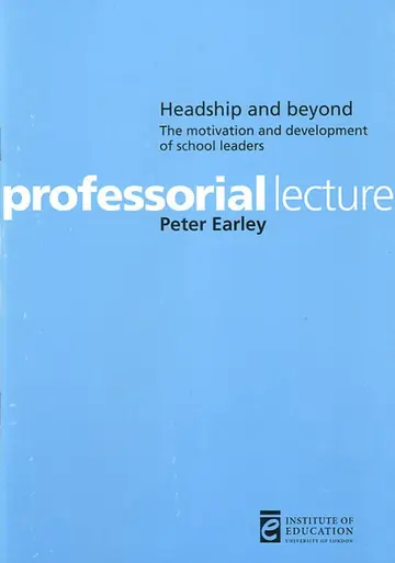 Cover of Headship and beyond