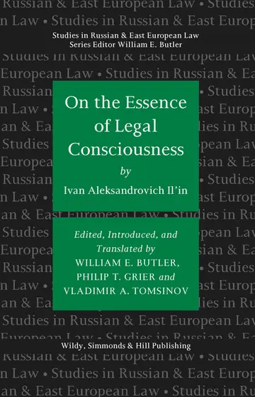 Cover of On the Essence of Legal Consciousness