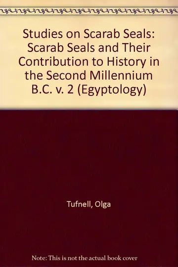 Cover of Scarab Seals and Their Contribution to History in the Second Millennium B.C. (v. 2)