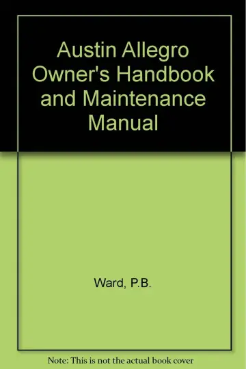 Cover of Austin Allegro Owner's Handbook and Maintenance Manual