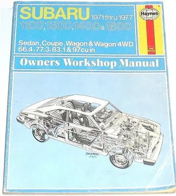 Cover of Subaru 1971-1977, Sedan, Coupe, Wagon and Wagon 4WD, 66.4, 77.3, 83.1 and 97 cu. in