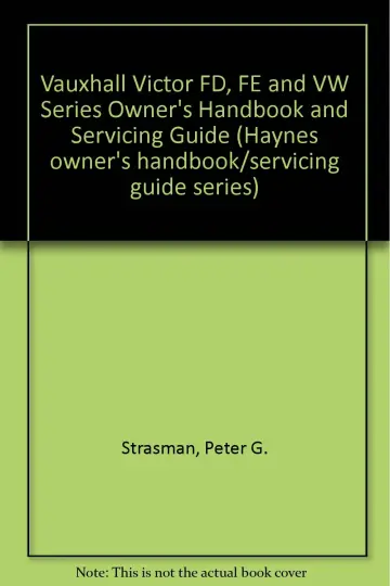 Cover of Vauxhall Victor FD, FE and VW Series Owner's Handbook and Servicing Guide