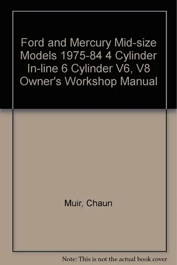 Cover of Ford and Mercury Mid-size Models 1975-84 4 Cylinder In-line 6 Cylinder V6, V8 Owner's Workshop Manual