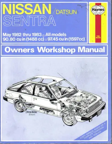 Cover of Nissan/Datsun Sentra 1982-83 Owner's Workshop Manual