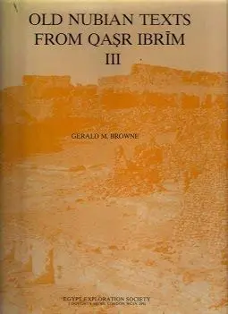 Cover of Old Nubian Texts from Qasr Ibrim