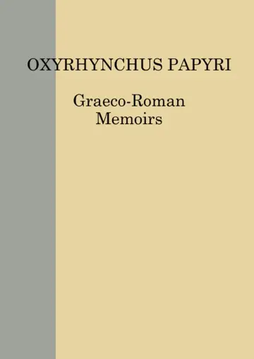 Cover of The Oxyrhynchus Papyri Vol. LXXXIII