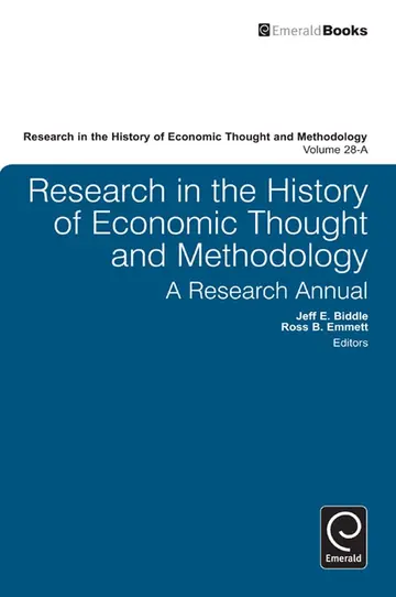 Cover of Research in the History of Economic Thought and Methodology