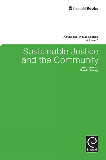 Cover of Sustainable Justice and the Community