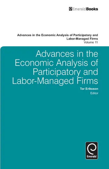 Cover of Advances in the Economic Analysis of Participatory and Labor-Managed Firms