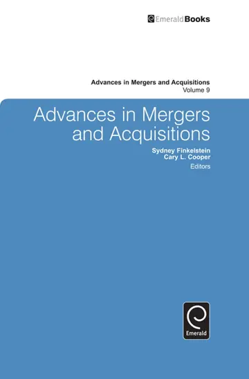 Cover of Advances in Mergers and Acquisitions