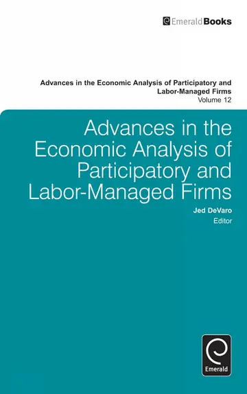 Cover of Advances in the Economic Analysis of Participatory and Labor-Managed Firms