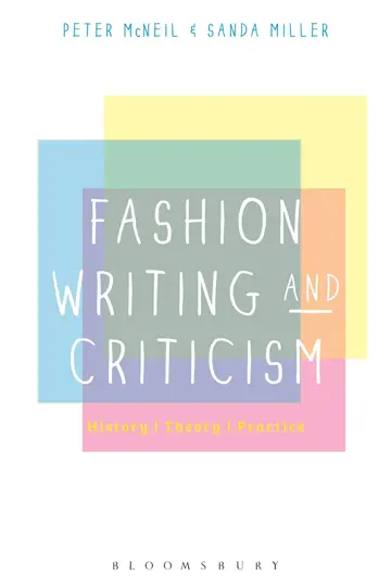 Cover of Fashion Writing and Criticism