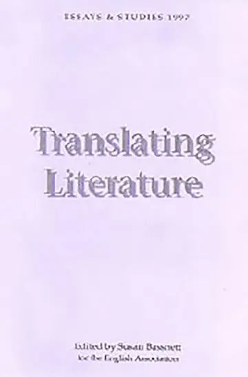 Cover of Translating Literature