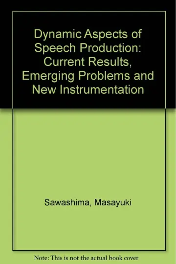 Cover of Dynamic Aspects of Speech Production