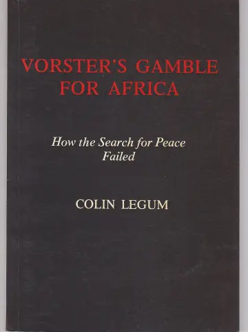 Cover of Vorster's Gamble for Africa