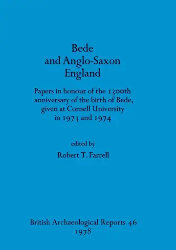 Cover of Bede and Anglo-Saxon England