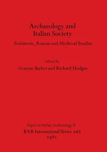 Cover of Archaeology and Italian Society