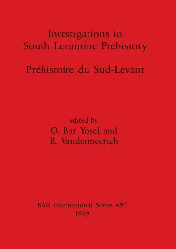 Cover of Investigations in South Levantine Prehistory