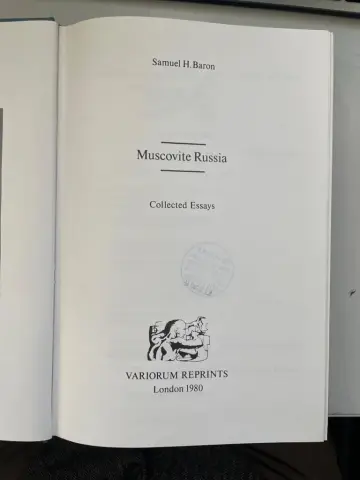 Cover of Muscovite Russia
