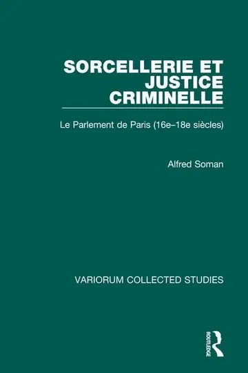 Cover of Sorcellerie Et Justice Criminelle