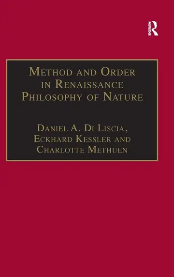 Cover of Method and Order in Rennaissance Philosophy of Nature