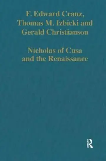 Cover of Nicholas of Cusa and the Renaissance