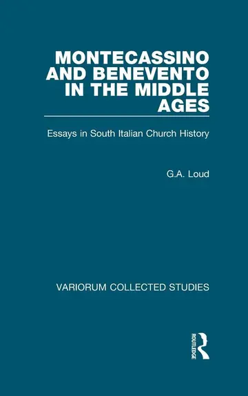 Cover of Montecassino and Benevento in the Middle Ages