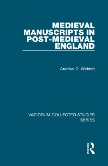 Cover of Medieval Manuscripts in Post-Medieval England