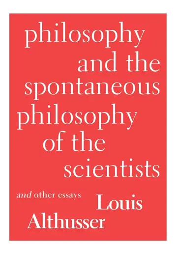 Cover of Philosophy and the Spontaneous Philosophy of the Scientists