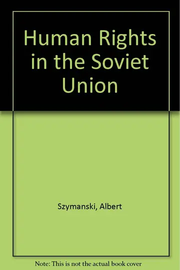 Cover of Human Rights in the Soviet Union