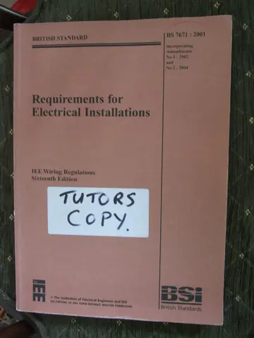 Cover of IEE Wiring Regulations