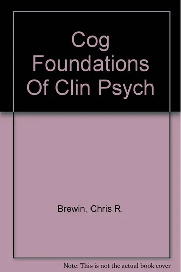 Cover of Cog Foundations of Clin Psych