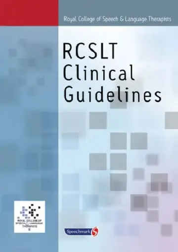 Cover of Royal College of Speech & Language Therapists Clinical Guidelines