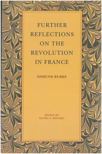 Cover of Further Reflections on the Revolution in France