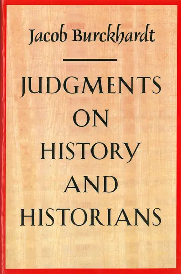 Cover of Judgments on History and Historians